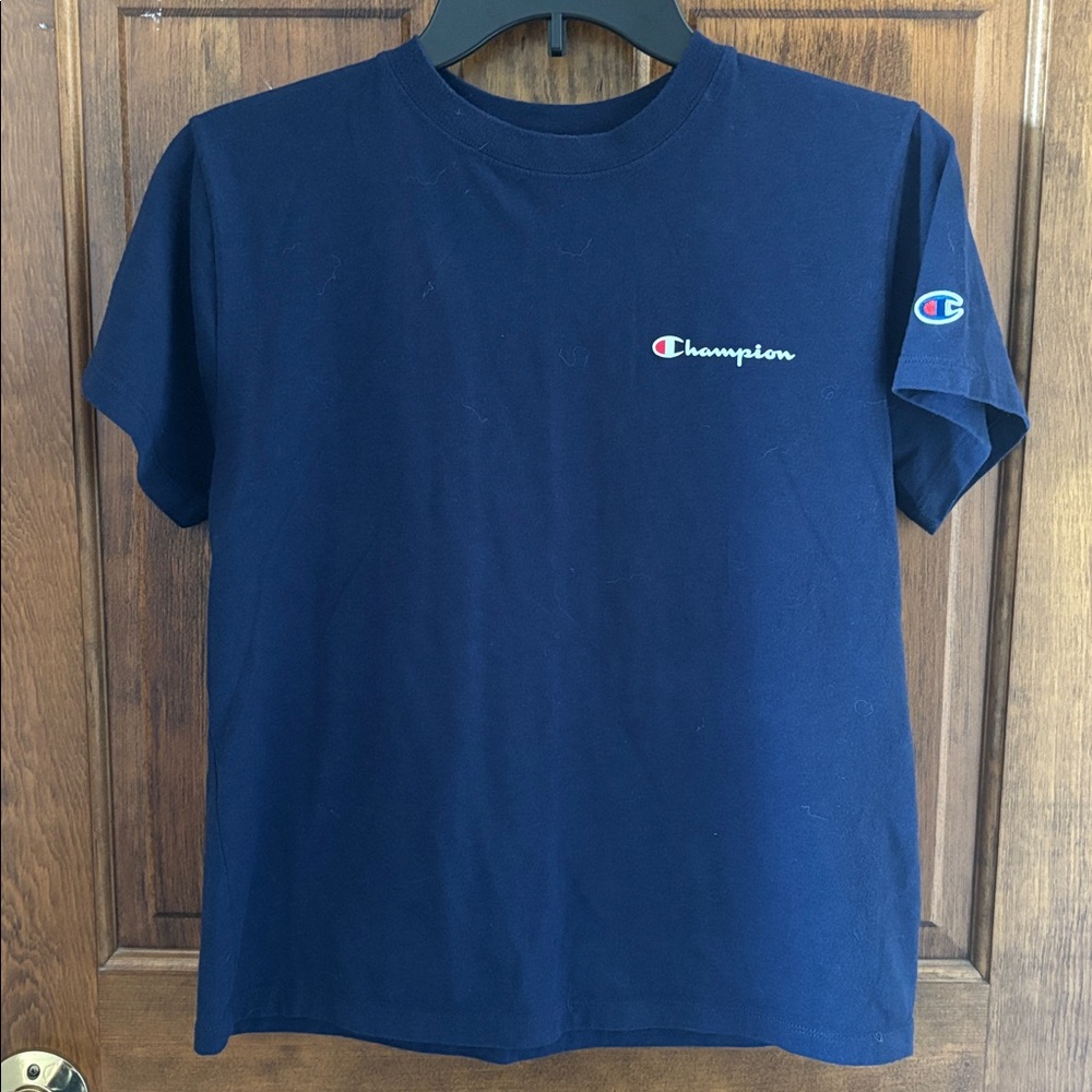 Champion Deep Blue Tee with Logo
